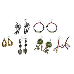 6 Pair Handmade Earrings